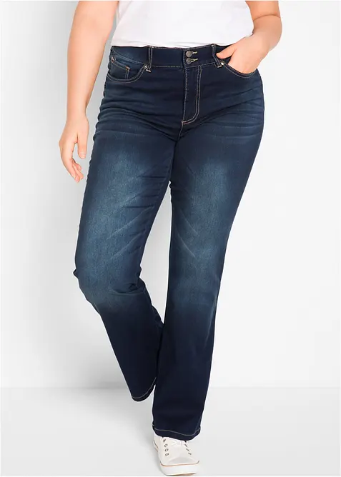 Jean bootcut taille mi-haute, sculptant, bonprix
