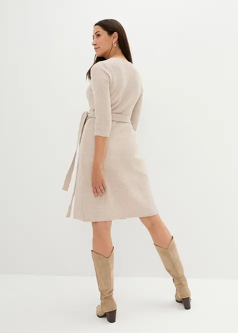 Superweiches Umstands- und Stillstrickkleid mit 3/4 &Auml;rmeln, bonprix