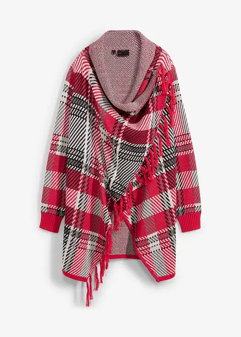 Longstrickjacke mit Fransen, bonprix