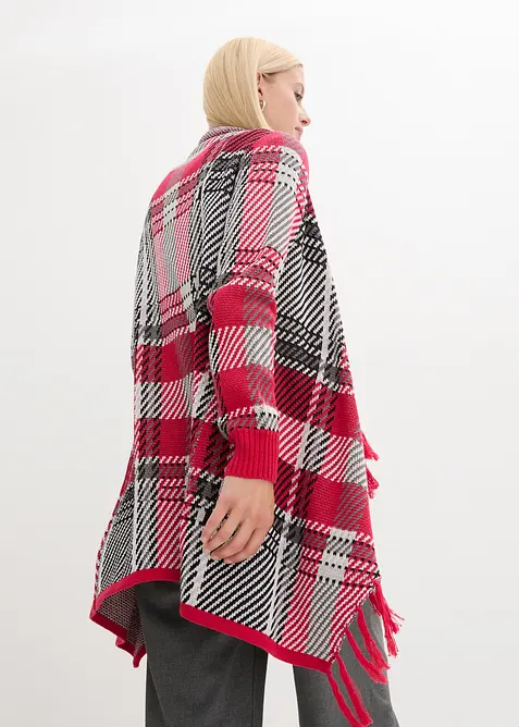 Gilet long en maille à franges, bonprix