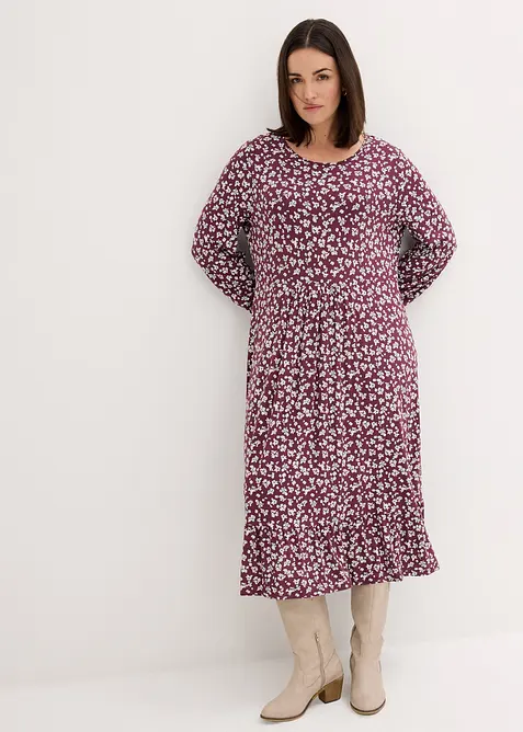 Robe fluide en jersey de viscose mélangée, bonprix