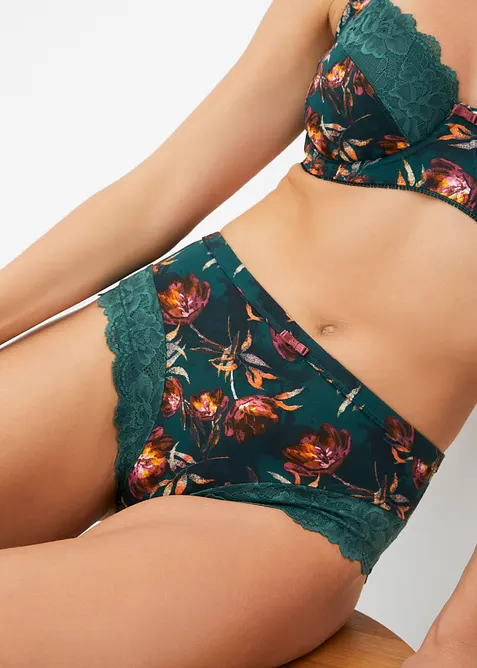 Maxislip mit zarter Spitze (2er Pack), bonprix