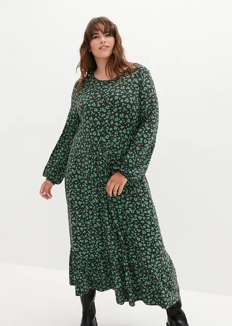 Robe fluide en jersey de viscose m&eacute;lang&eacute;e, bonprix