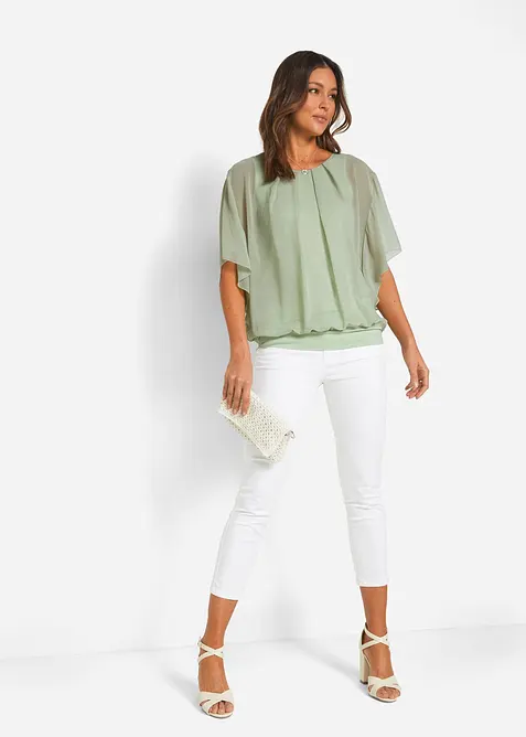 Chiffonbluse mit Untertop, bonprix