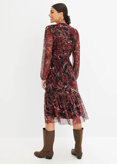 Robe midi en mesh, bonprix