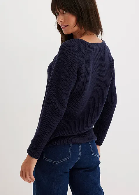 Pull côtelé 100% coton, bonprix