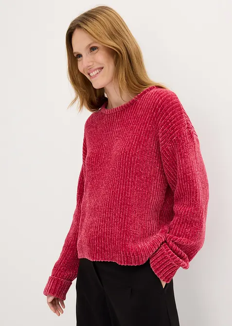 Pull oversize en maille chenille toute douce, bonprix