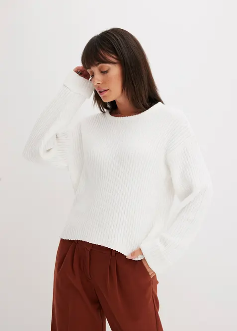 Oversize-Pullover aus weichem Chenille, bonprix