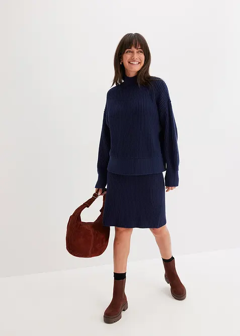 Oversize-Pullover aus reiner Baumwolle, bonprix