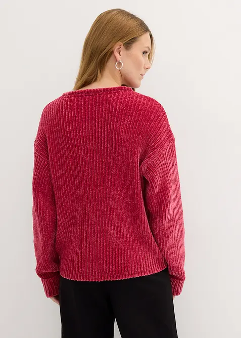 Pull oversize en maille chenille toute douce, bonprix