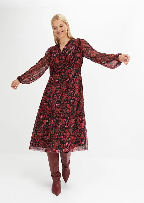 Jersey-Kleid aus Mesh, bonprix