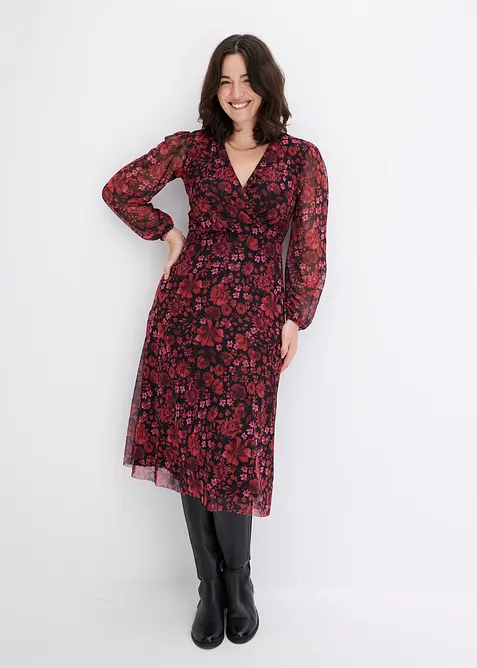 Jersey-Kleid aus Mesh, bonprix