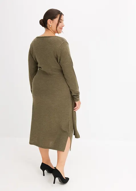 Robe midi en maille, bonprix