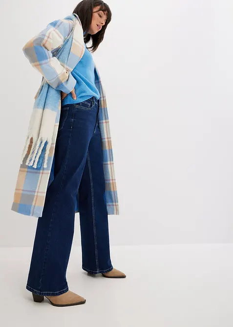 Jean large taille haute, coton, bonprix