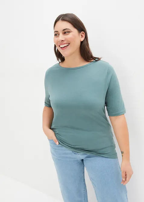 T-shirt à encolure bateau, bonprix