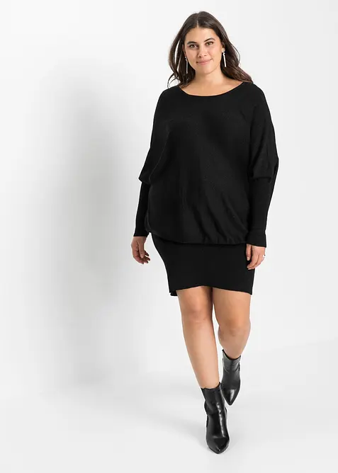 Robe fluide en maille de viscose mélangée, bonprix