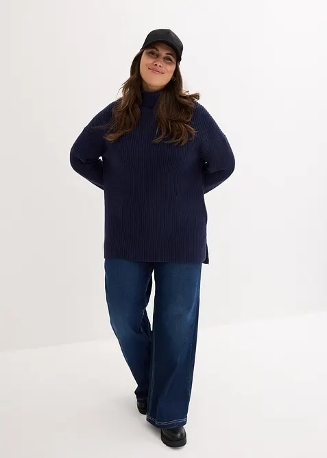 Pull col roulé 100% coton, bonprix