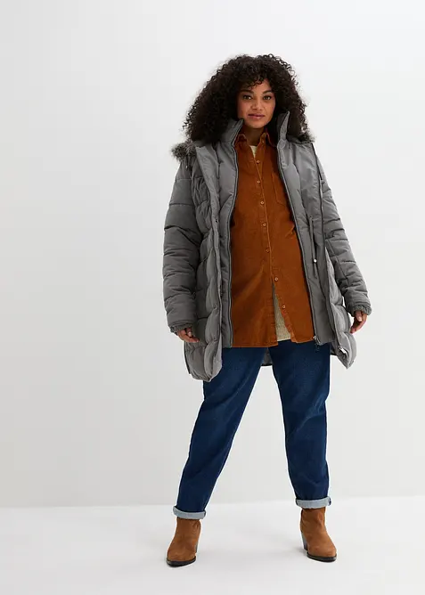 3-in-1 warm wattierte Umstands- und Tragejacke, bonprix