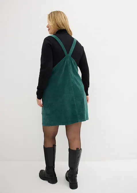 Umstands-Latzkleid aus Baumwoll-Cord mit Stretch, bonprix