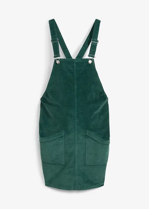 Umstands-Latzkleid aus Baumwoll-Cord mit Stretch, bonprix