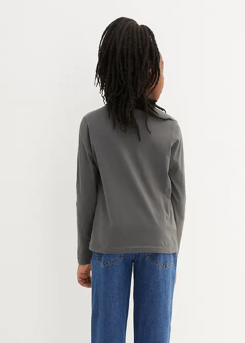 Lot de 3 T-shirts manches longues 100% coton, bonprix