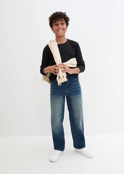 Jean loose, taille réglable, droit, bonprix