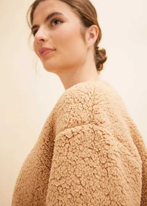 Loungewear Hausanzug aus Fleece mit Stickerei, bonprix