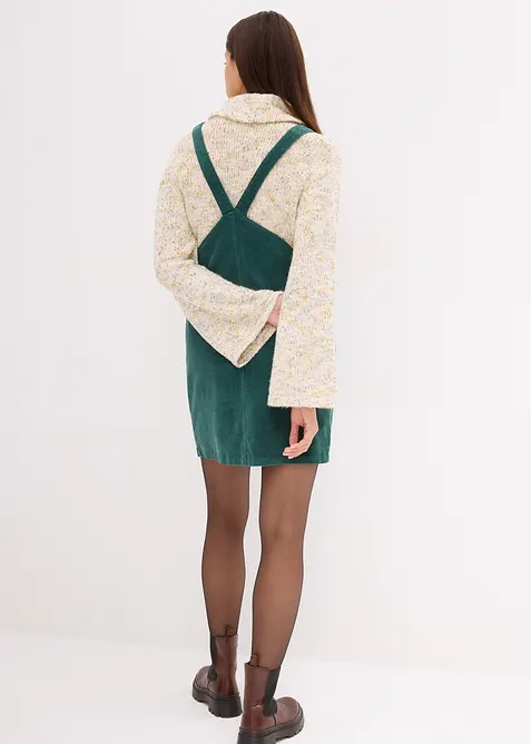 Umstands-Latzkleid aus Baumwoll-Cord mit Stretch, bonprix