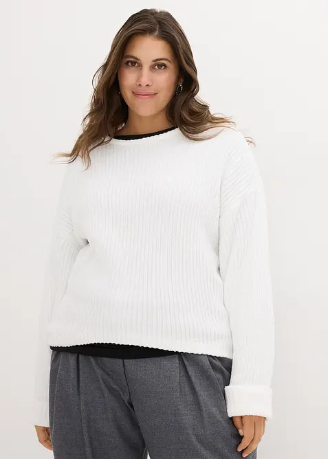Oversize-Pullover aus weichem Chenille, bonprix