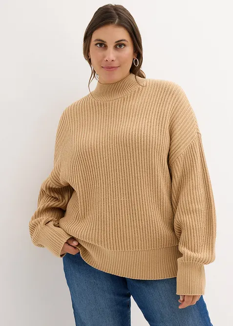 Oversize-Pullover aus reiner Baumwolle, bonprix