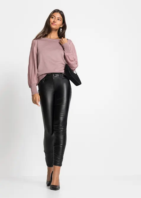 Pull à manches plissées, bonprix