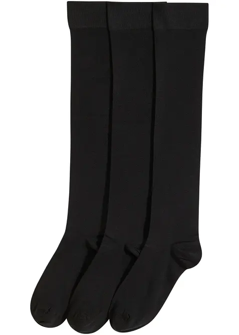 Overknee Strümpfe aus Modal (3er Pack), bonprix