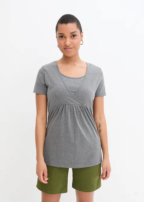 Lot de 2 T-shirts de grossesse et d&rsquo;allaitement, bonprix