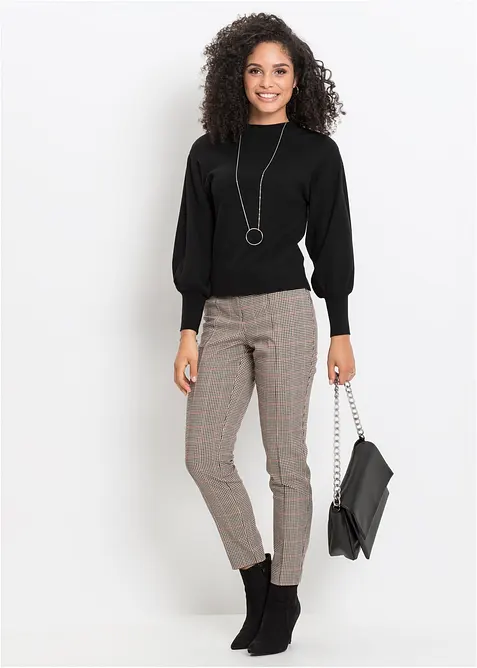 Strickpullover mit Ballon&auml;rmeln, bonprix