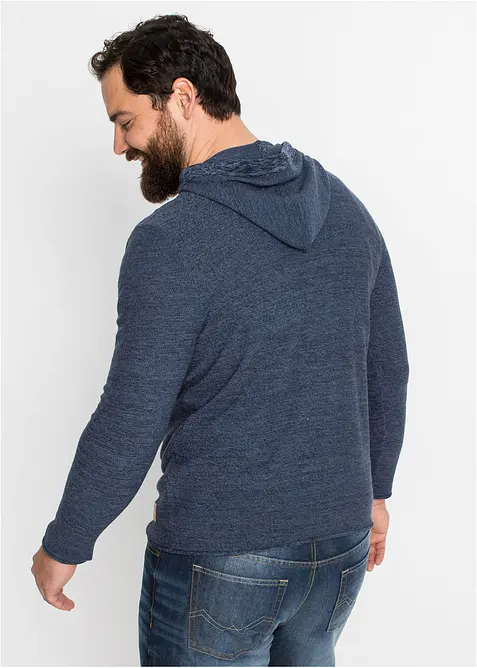 Pull doux en coton mélangé à capuche, bonprix