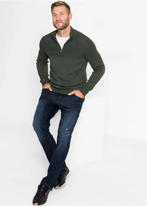 Troyer Pullover aus weichem Baumwollmix, bonprix