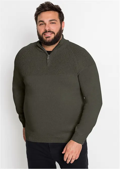 Troyer Pullover aus weichem Baumwollmix, bonprix