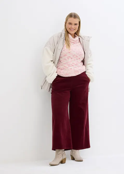 Cordhose mit Bequembund, High Waist, bonprix