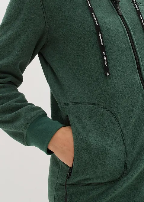 Long-Fleecejacke mit Rei&szlig;verschluss-Taschen, bonprix