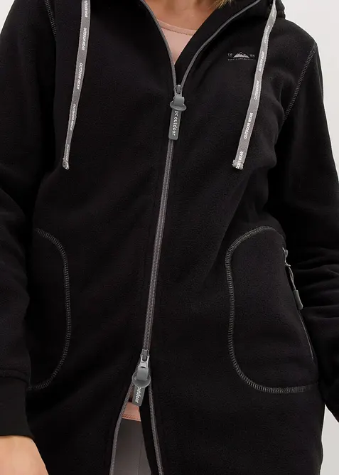 Long-Fleecejacke mit Reißverschluss-Taschen, bonprix
