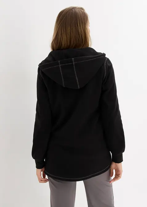 Long-Fleecejacke mit Reißverschluss-Taschen, bonprix
