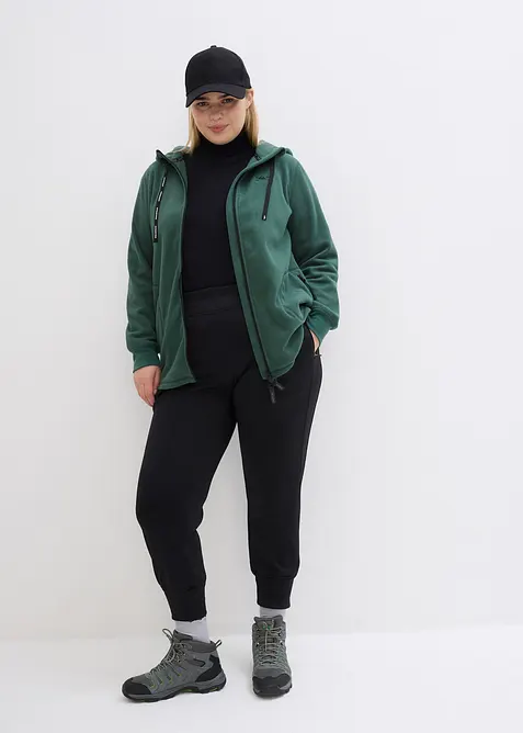 Long-Fleecejacke mit Reißverschluss-Taschen, bonprix