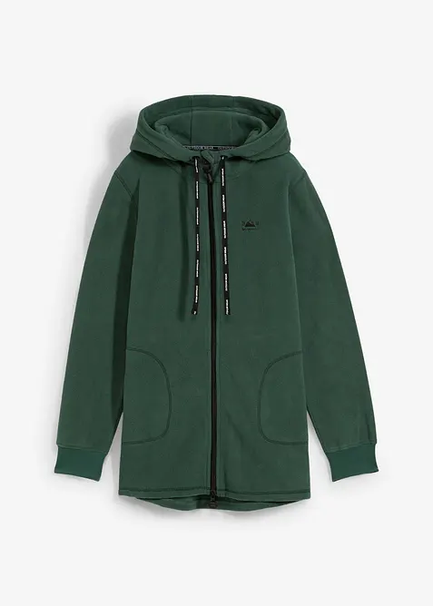 Long-Fleecejacke mit Reißverschluss-Taschen, bonprix