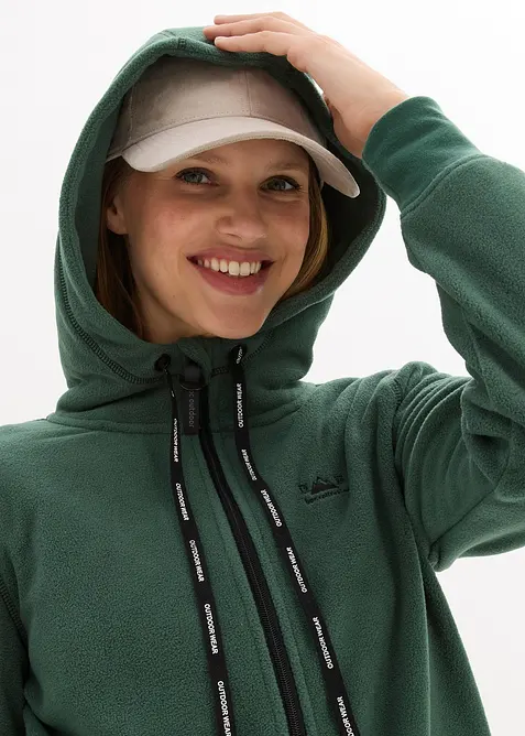 Long-Fleecejacke mit Rei&szlig;verschluss-Taschen, bonprix