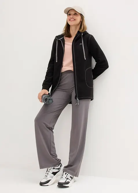 Long-Fleecejacke mit Reißverschluss-Taschen, bonprix