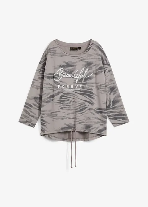 T-shirt manches longues en coton extensible, bonprix