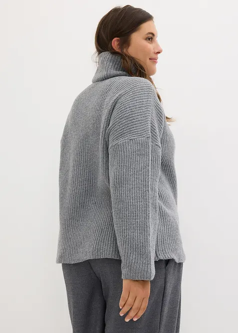 Gerippter Rollkragenpullover, bonprix