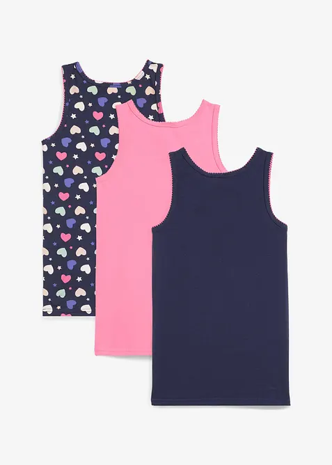 Lot de 3 débardeurs coton, bonprix