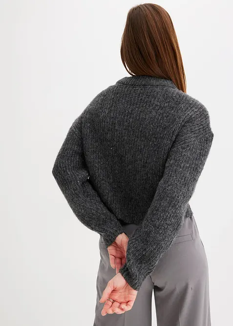 Grobstrick-Pullover aus weichem Woll-Mix, bonprix
