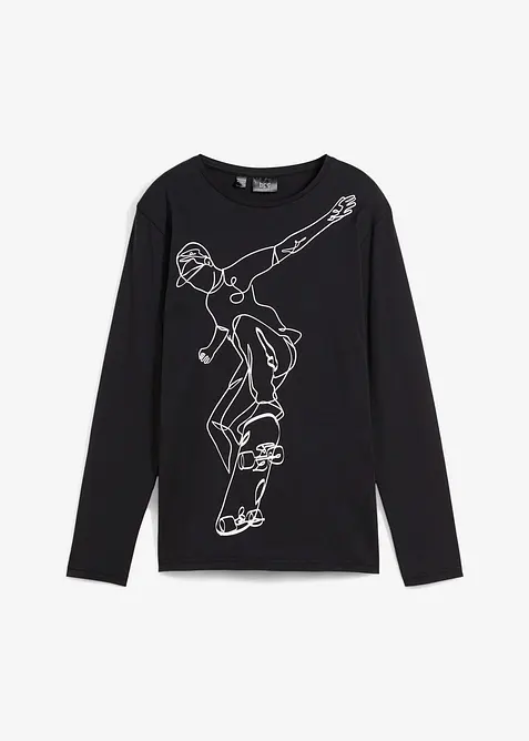 T-shirt manches longues 100% coton, bonprix